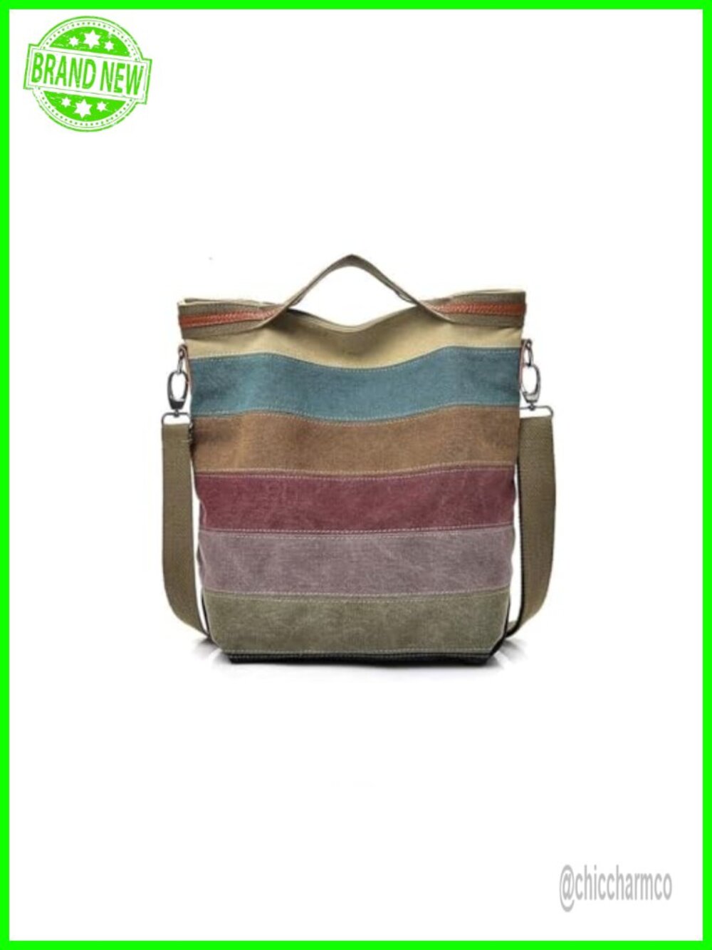 Canvas Hobo Handbag Convertible Crossbody Shoulder Tote